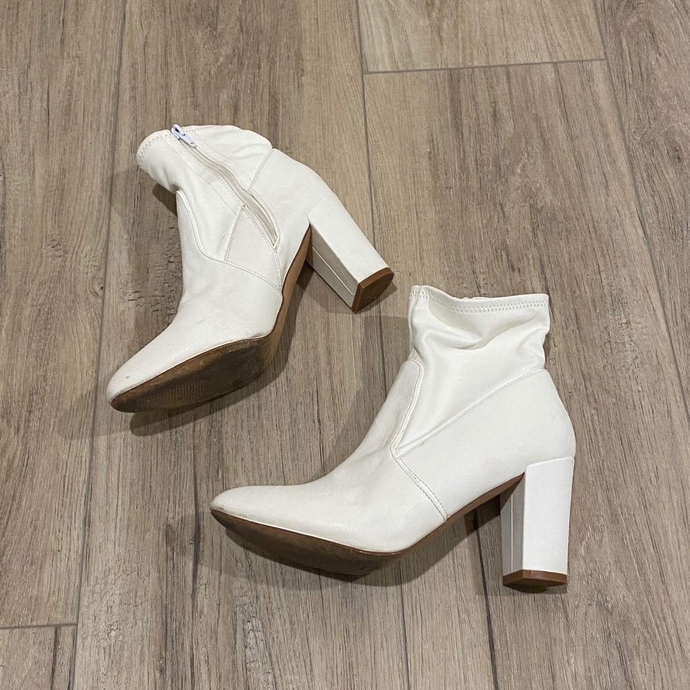 White Steve Madden booties